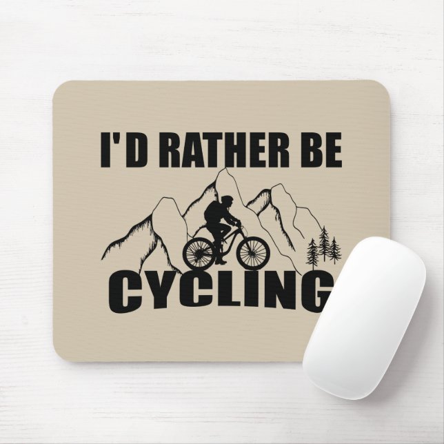 funny cycling quotes mouse mat (With Mouse)