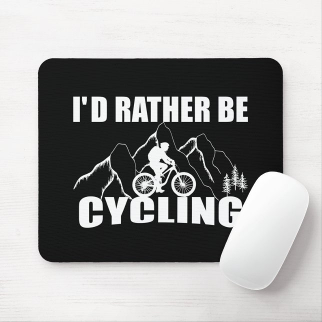 funny cycling quotes mouse mat (With Mouse)