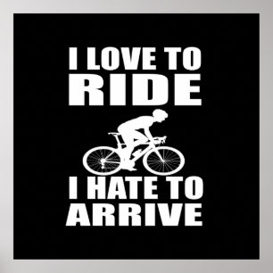funny cycling quotes poster