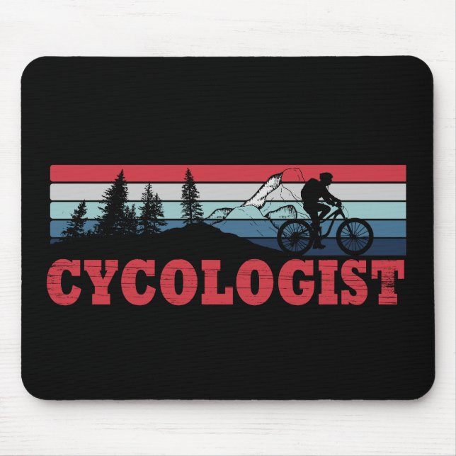Funny Cycling Retirement - Cycologist  Mouse Mat (Front)