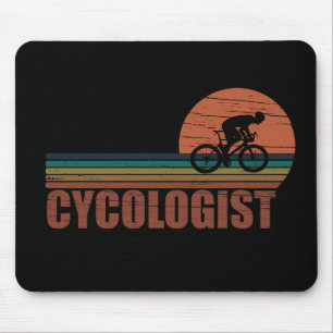 Funny Cycling Retirement - Vintage Cycologist  Mouse Mat