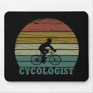 Funny Cycling Retirement - Vintage Cycologist  Mouse Mat