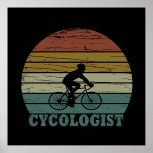 Funny Cycling Retirement - Vintage Cycologist Poster