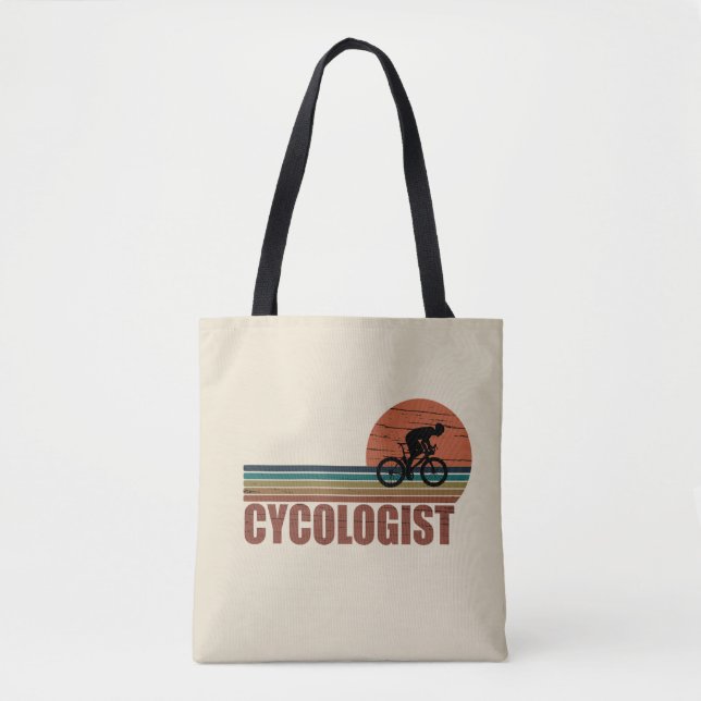Funny Cycling Retirement - Vintage Cycologist  Tote Bag (Front)