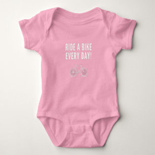 Funny cycling saying baby bodysuit