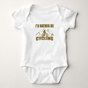 Funny cycling saying baby bodysuit
