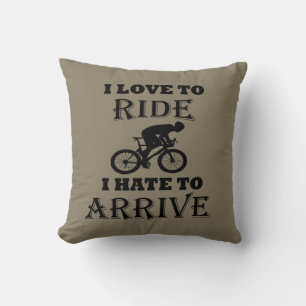 Funny cycling saying cushion