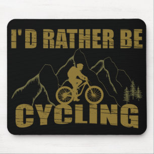 funny cycling saying fan mouse mat
