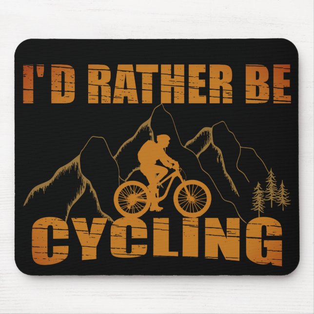 funny cycling saying fan mouse mat (Front)