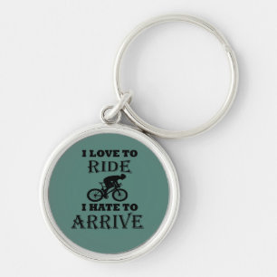 Funny cycling saying key ring