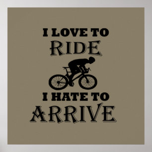 Funny cycling saying poster