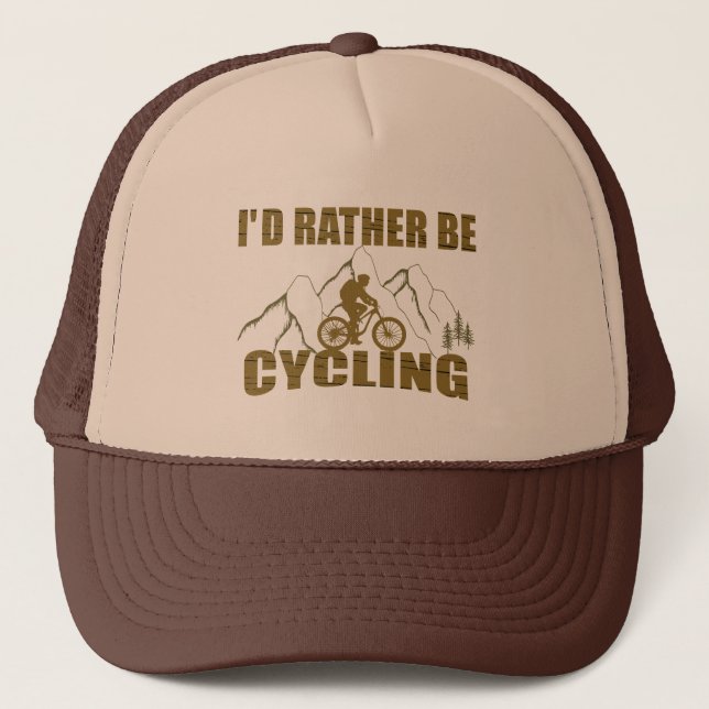 funny cycling saying trucker hat (Front)