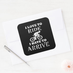 Funny cycling  square sticker