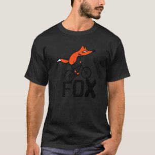 Funny Cycling Tees Fox On Bicycle Animal Lovers