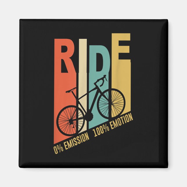 Funny Cyclist Bicycle Gift Environmental Protectio Magnet (Front)
