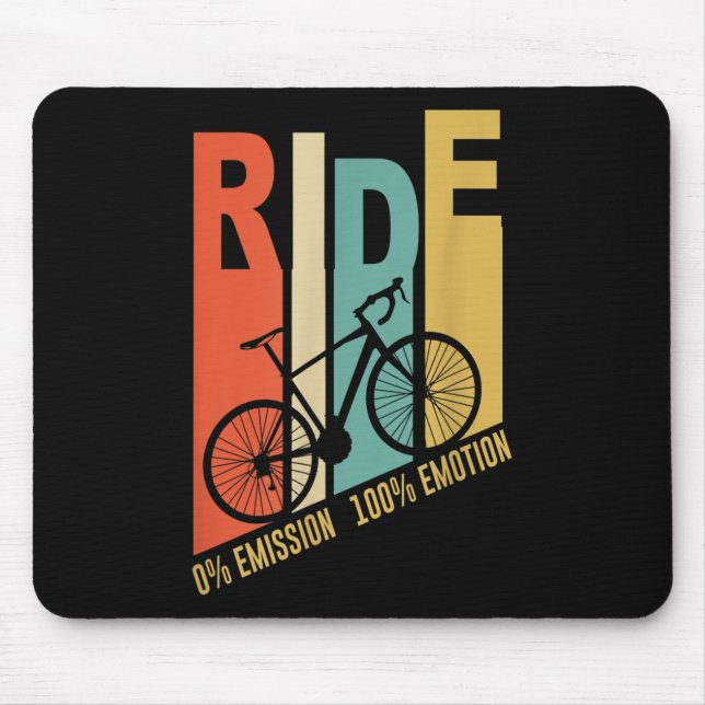 Funny Cyclist Bicycle Gift Environmental Protectio Mouse Mat (Front)