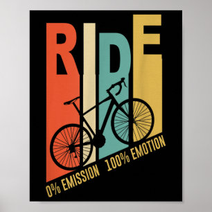 Funny Cyclist Bicycle Gift Environmental Protectio Poster