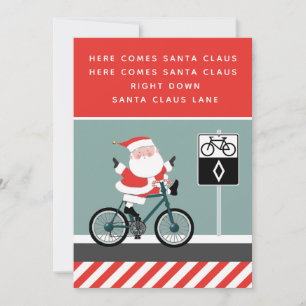 Funny Cyclist Biking Holiday Card