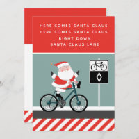 Funny Cyclist Biking Holiday Card