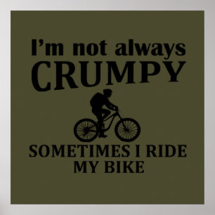 funny cyclist sarcasm joke slogan poster