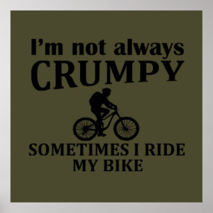 funny cyclist sarcasm joke slogan poster