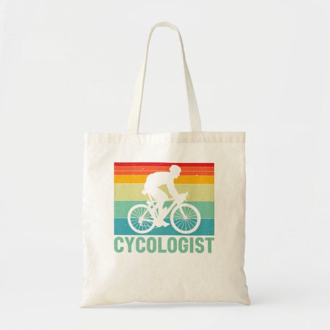 Funny Cycologist Biking Psychology Cycling Premium Tote Bag (Front)