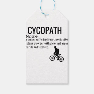 Funny Cycopath Noun Design Dictionary Definition Gift Tags