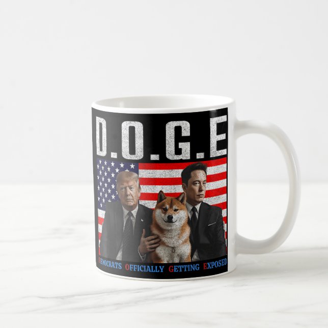 Funny D.o.g.e Doge Democrats Officially Getting Ex Coffee Mug (Right)