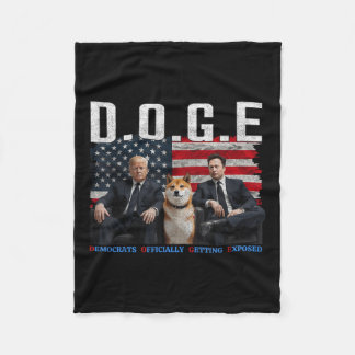 Funny D.o.g.e Doge Democrats Officially Getting Ex Fleece Blanket