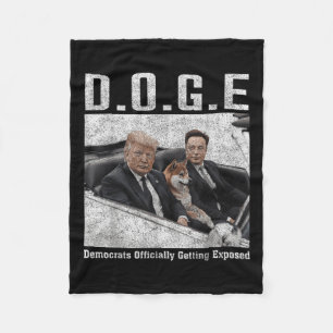 Funny D.o.g.e Doge Democrats Officially Getting Ex Fleece Blanket