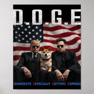 Funny D.o.g.e Doge Democrats Officially Getting Ex Poster