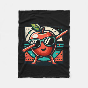 Funny Dab Apple Dancing Dabbing Fruit Meme 1 Fleece Blanket