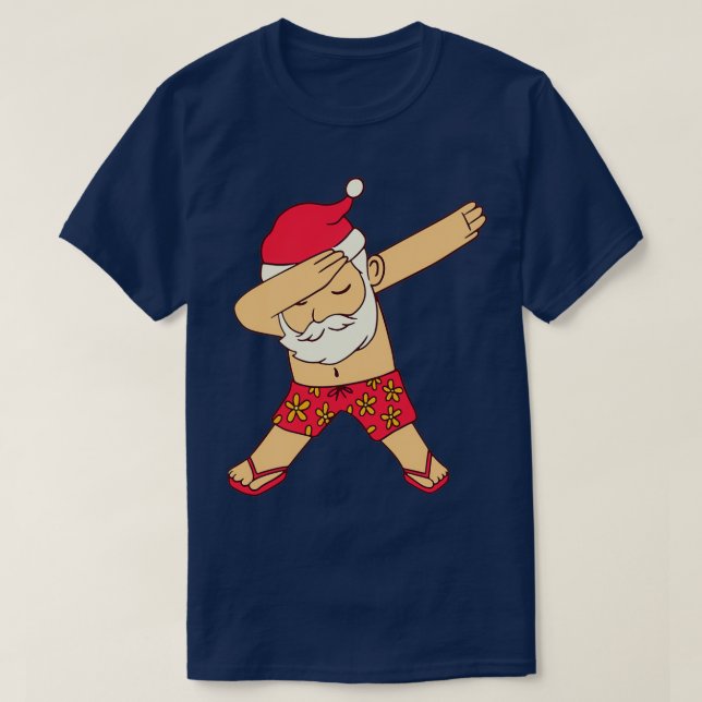 Funny Dab Dance Xmas Gift Summer Dabbing Hawaiian  T-Shirt (Design Front)