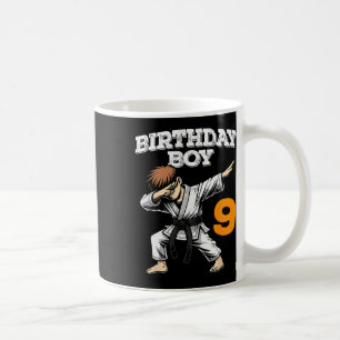 Funny Dabbing 9th Birthday Boy Karate 9 Year Old B Coffee Mug