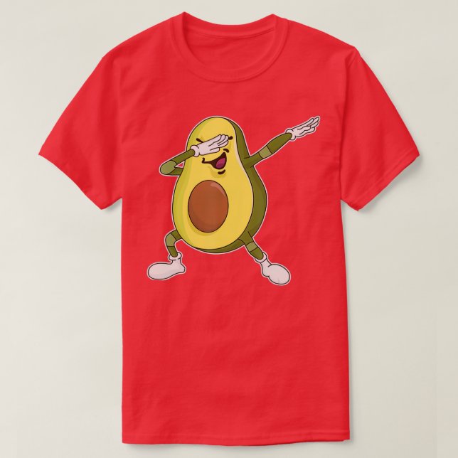 Funny Dabbing Avocado For Guacamole And Avocado To T-Shirt (Design Front)