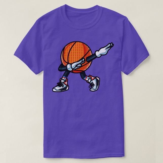 Funny Dabbing Basketball Dance With Shoes Mascot P T-Shirt (Design Front)