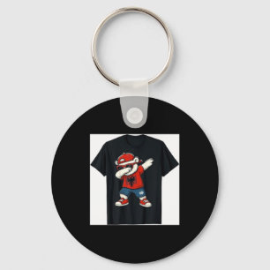 Funny Dabbing Bear Albania Flag Patriotic Albanian Key Ring