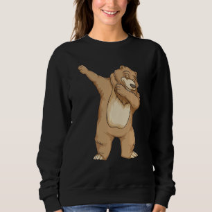 Funny Dabbing Bear Cute Teddy Dance Boys Girls Sweatshirt