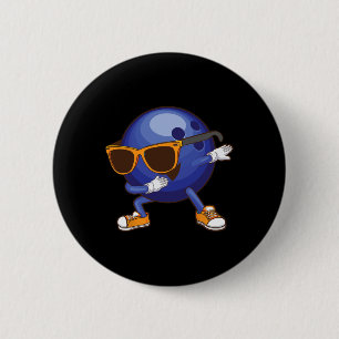Funny Dabbing Bowling Gift For Bowler Dancer Kids 6 Cm Round Badge