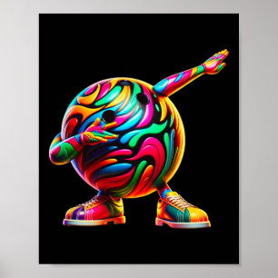 Funny Dabbing Bowling Ll Bowler Bowling Lover  Poster
