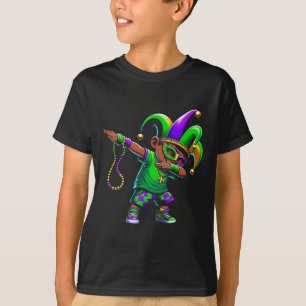 Funny Dabbing Boy Mardi Gras Carnival Parade Boy K T-Shirt