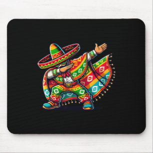 Funny Dabbing Boys Mexican Poncho Cinco De Mayo Mouse Mat