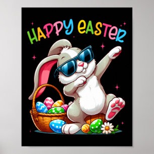 Funny Dabbing Bunny Easter Happy Easter For Boys G Poster