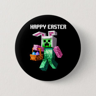 Funny Dabbing Bunny Easter Happy Easter Kids Boys 6 Cm Round Badge