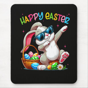 Funny Dabbing Bunny Easter Happy Easter Mouse Mat