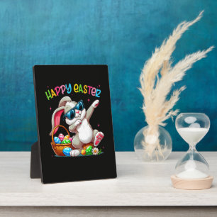 Funny Dabbing Bunny Easter Happy Easter Plaque