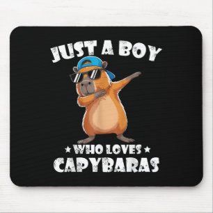 Funny Dabbing Capybara Wearing Hat Animal Lover Ki Mouse Mat