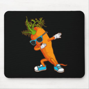 Funny Dabbing Carrot Gift Cute Vegetable Lover Men Mouse Mat