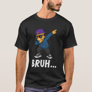 Funny Dabbing Cat Bruh Bro Pet Dab Meme Humour Men T-Shirt