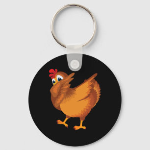 Funny Dabbing Chicken Lover - Cool Dab Party Gift Key Ring